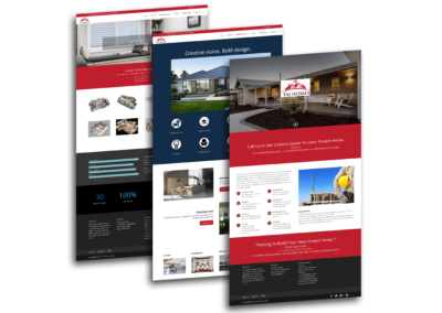 Our Work Portfolio 6 Taj Homes website design, WordPress Divi Theme