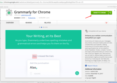 Most useful Browser Extensions for Web Designers or Developers 11 Grammarly spellcheck extension Screenshot_2
